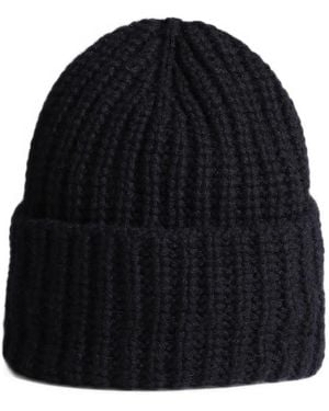 Scaglione Chunky-Knit Beanie Hat - Black