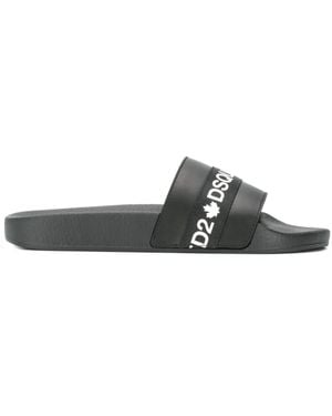 DSquared² Logo Sliders - Black