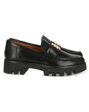 Tory Burch Logo-Detail Loafers - Black