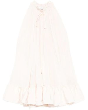 Lanvin Vestido Corto Con Volantes - Blanco