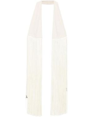 Patrizia Pepe Fringed Halter-Neck Top - White
