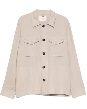 Officina 36 Button-Up Pocket-Detail Jacket - Natural