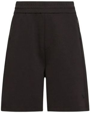 Moncler Short Interlock En Coton Mélangé - Black