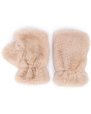 Apparis Ariel Faux-Fur Fingerless Gloves - Natural