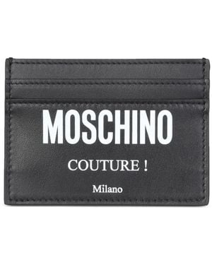 Moschino Logo-Print Card Holder - Black