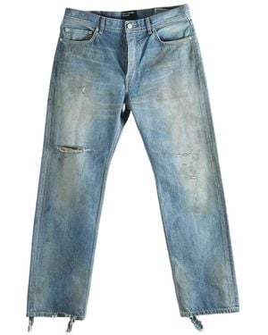 Enfants Riches Deprimes Tommy Tonsil Distressed Straight-Leg Jeans - Blue
