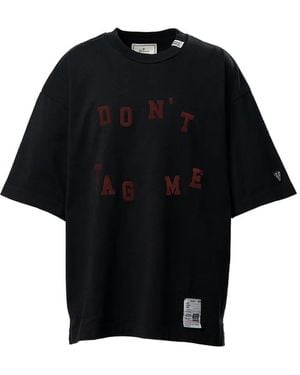 Maison Mihara Yasuhiro Don'T Tag Me. Flocky-Print T-Shirt - Black