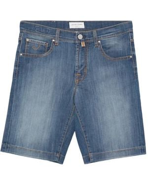 Jacob Cohen Logo-Patch Shorts - Blue