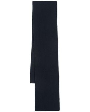 Canali Ribbed-Knit Scarf - Blue