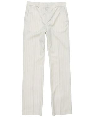Acne Studios Pantalones A Rayas Diplomáticas - Blanco