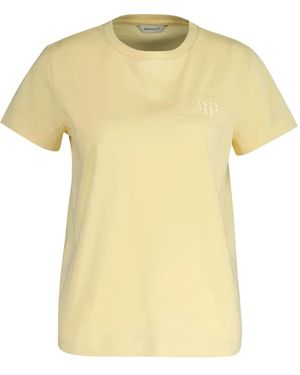 GANT Camiseta Con Detalle Del Logo - Amarillo
