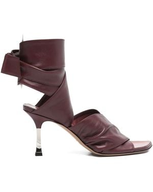 Paris Texas Lorena Lace-Up Sandals - Brown