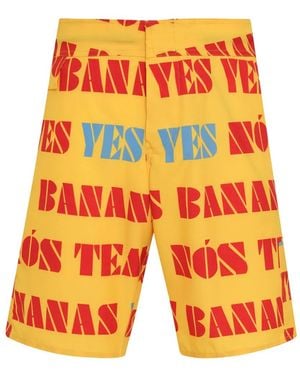 Amir Slama Printed Deck Shorts - Orange