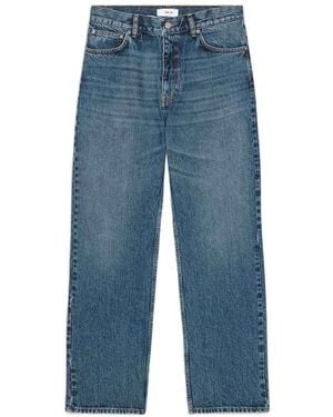 NN07 Otis Stonewashed Straight-Leg Jeans - Blue