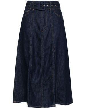 Ba&sh Dakota Denim Midi Skirt - Blue
