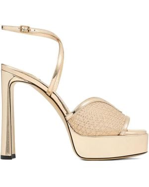 Jimmy Choo 125Mm Karli Platform Sandals - Natural