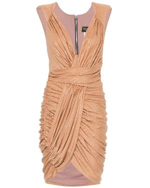 MITILIANE COUTURE Crystal-Embellished Mini Dress - Brown