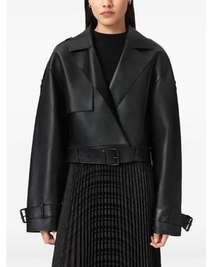 AllSaints Belted-Fastening Jacket - Black