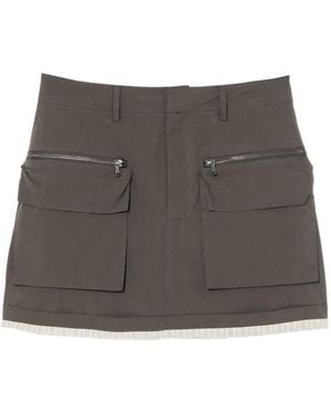 B+ AB Minirock mit aufgesetzter Tasche - Grau
