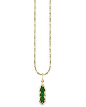 Sydney Evan Pea Pod Jade Necklace - White