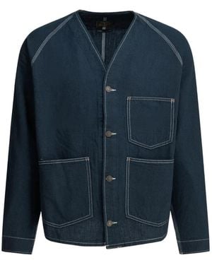 Beams Plus Chaqueta Con Costuras En Contraste - Azul