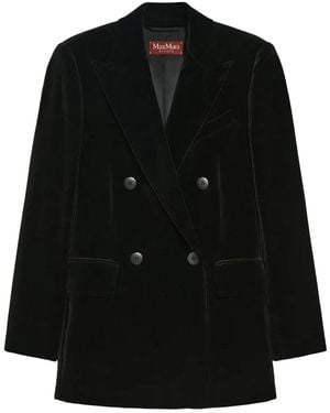 Max Mara Double-Breasted Blazer - Black