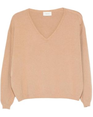 ViCOLO Fijngebreide Trui - Naturel