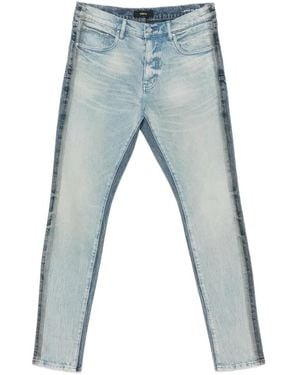 Purple Brand Faded Panelled Jeans - Blue