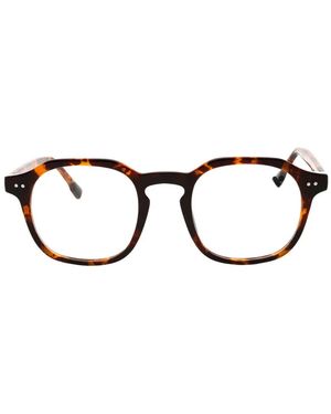 MCALLISTER Tortoiseshell-Effect Round-Frame Glasses - Black