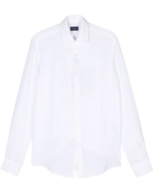 Paul & Shark Classic Linen Long Sleeve Shirt - White