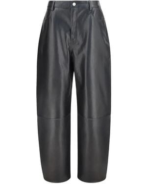 Arma Ece Barrel Leather Pants - Gray