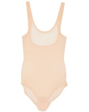 Wolford Scoop-Neck Mesh Bodysuit - White
