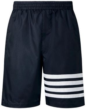 Thom Browne Ripstop 4-Bar Track Shorts - Blue