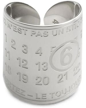 MM6 by Maison Margiela Souvenir Sticker Band Ring - Gray