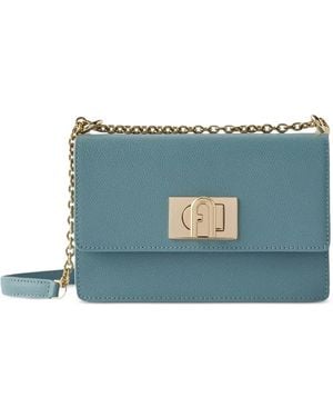 Furla 1927 Grained-Leather Mini Bag - Blue