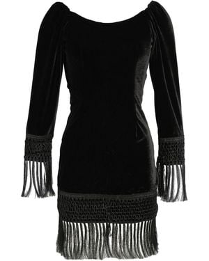 Amir Slama Velvet Mini Dress - Black