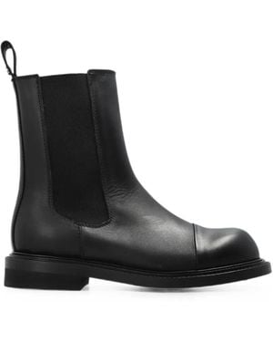 Moschino Leather Chelsea Boots - Black