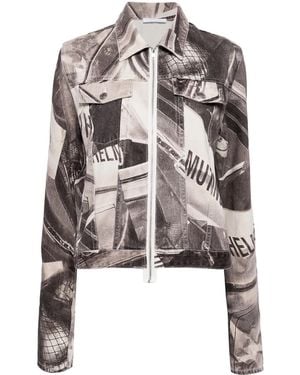 Helmut Lang グラフィック ジップジャケット - ブラック