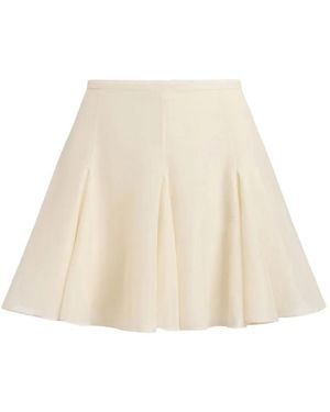 12 STOREEZ Pleated Mini Skirt - Natural