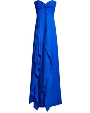 Ralph Lauren Ruffled-Detail Maxi Dress - Blue