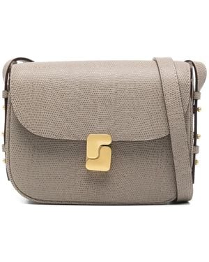 Soeur Mini Bellissima Textured Shoulder Bag - Grey