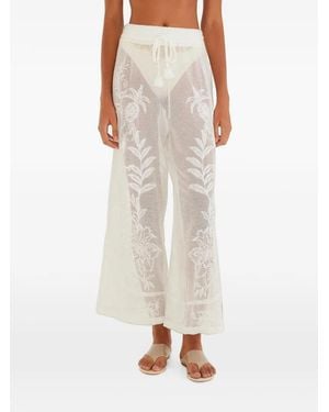 FARM Rio Pantalon À Fleurs - White