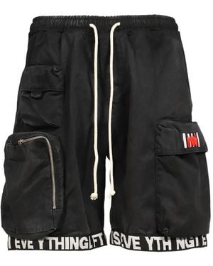 RRR123 Left Out Cargo Shorts - Black
