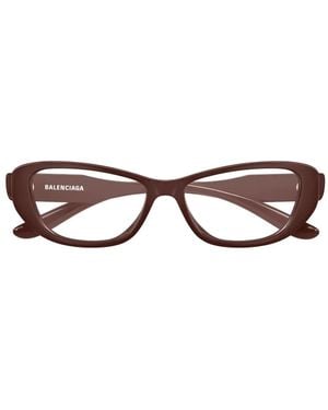 Balenciaga Bb Logo Cat-Eye Glasses - Brown