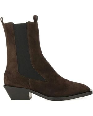 Aeyde Suede Chelsea Boots - Brown