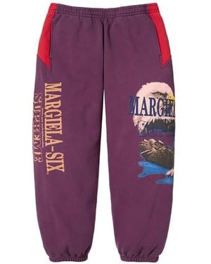 Supreme X Maison Margiela Graphic-Print Track Trousers - Purple