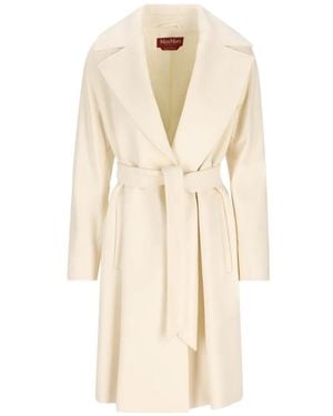Max Mara Belted Coat - Natural