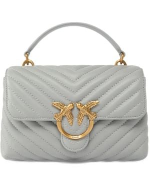 Pinko Mini Handbag Lady Love Bag Puff Chevron - Gray