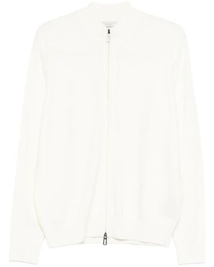 Diktat Zip-Up Jumper - White