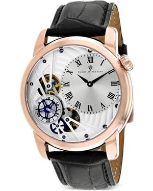 Christian Van Sant Sprocket 46Mm Auto-Quartz Watch - Metallic